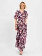 Sukienki - Swing Damska sukienka wieczorowa Kobiety Sztuczne włókno niebieski|brązowy|różowy|czerwony|wielokolorowy|biały wzorzysty, 36 - miniaturka - grafika 1