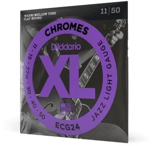 D'Addario chromes ścienny Wound Electric Guitar Strings ECG24 - Struny gitarowe  - miniaturka - grafika 1