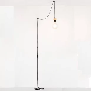 Britop LAMPA wisząca CLARTE 34814104 loftowa OPRAWA metalowy zwis czarny drewno - Lampy sufitowe - miniaturka - grafika 1