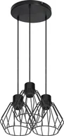 Lampy sufitowe - Lampa wisząca Orno PINO lampa wisząca, moc max. 3x60W, E27, czarna, podstawa okrągła - miniaturka - grafika 1