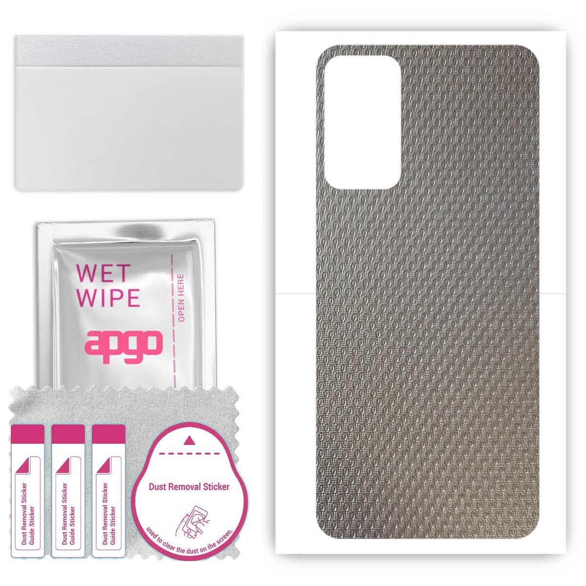 Folia naklejka skórka strukturalna na TYŁ do Samsung Galaxy M23 - Aluminium krople - apgo SKINS