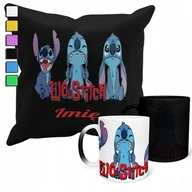 Gadżety dla niej i dla niego - ZESTAW KUBEK MAGICZNY + POSZEWKA Z PODUSZKĄ- PREZENT LILO&STITCH + IMIĘ - miniaturka - grafika 1
