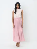 Spódnice - Mohito - Plisowana różowa spódnica maxi - różowy - miniaturka - grafika 1