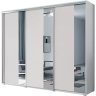 Szafy - Szafa Przesuwna 278 z Lustrem A29 Skąpski Meble Sonoma, Biały, 215 cm - miniaturka - grafika 1