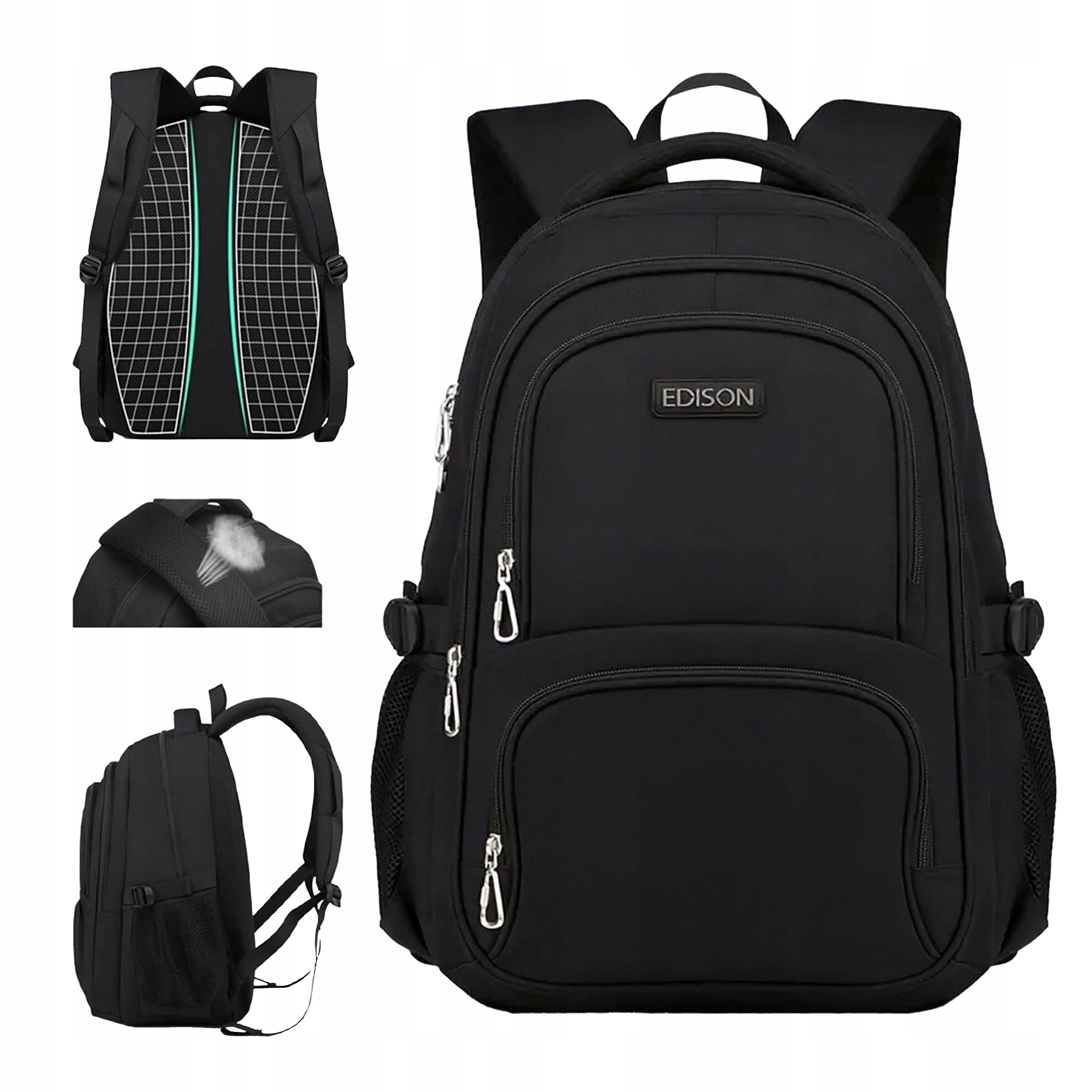 Plecak Szkolny Młodzieżowy Do Szkoły Wielokomorowy Dla Chłopaka 30L Edison