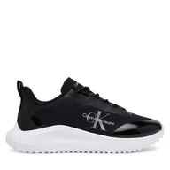 Sneakersy damskie - Sneakersy Calvin Klein Jeans Eva Runner Low Lace Mix Ml Wn YW0YW01442 Czarny - miniaturka - grafika 1