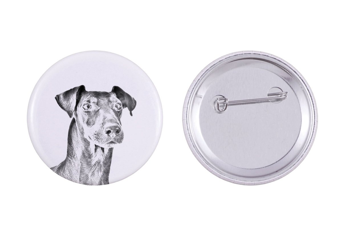 Manchester Terrier - przypinka z twoim psem, dodaj własne foto, marka Art-Dog