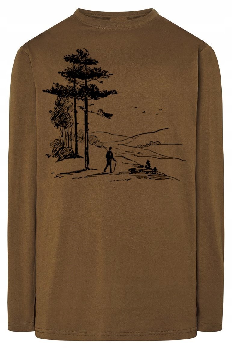 Longsleeve męski nadruk WĘDRÓWKI HIKING r.L