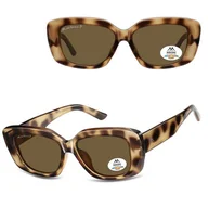 Okulary przeciwsłoneczne - Duże damskie okulary przeciwsłoneczne kocie z polaryzacją MP56B panterka - miniaturka - grafika 1