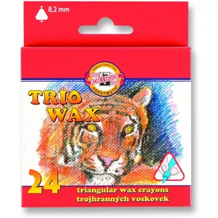 Koh I Noor KREDKI TRIO WAX 8274/1 24 KOL 8,2 MM Koh-I-Nor 00544KH - Kredki, ołówki, pastele i pisaki - miniaturka - grafika 1