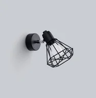 Lampy ścienne - Stylowy czarny kinkiet z drucianym kloszem SL.1105 z serii ARTEMIS - miniaturka - grafika 1