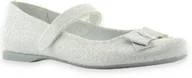 Buty dla dziewczynek - Baleriny młodzieżowe Kornecki 06802 Srebrne - miniaturka - grafika 1