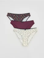 Majtki damskie - Reserved - Majtki typu figi 3 pack - granatowy - miniaturka - grafika 1