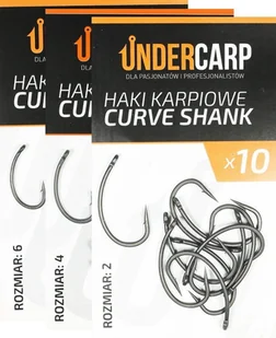 Undercarp Teflonowe haki karpiowe Curve Shank 6 - Inne akcesoria dla wędkarzy - miniaturka - grafika 1