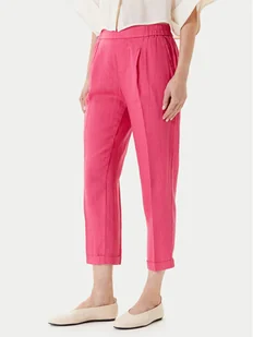 United Colors Of Benetton Spodnie materiałowe 4AGH558X5 Różowy Straight Fit - Spodnie damskie - miniaturka - grafika 1
