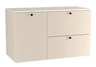 Szafki łazienkowe - Wisząca szafka pod umywalkę kaszmir + marmur - Tavesi 8X - miniaturka - grafika 1