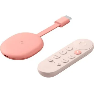 Odtwarzacz multimedialny GOOGLE Chromecast 4K Różowy - TV Box - miniaturka - grafika 1