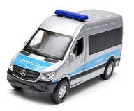 Samochody i pojazdy dla dzieci - Dromader AUTO POLICJA MET 15X7X7 MERCED SPRINT VAN WB 43053-uniw - miniaturka - grafika 1