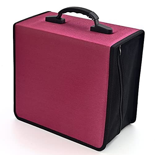 alavisxf xx Etui na płyty CD, 432 pojemności, uchwyt na DVD, wytrzymały zamek błyskawiczny, organizer do przechowywania multimediów, portfel do samochodu, domu, biura, podróży, pojemność 432,
