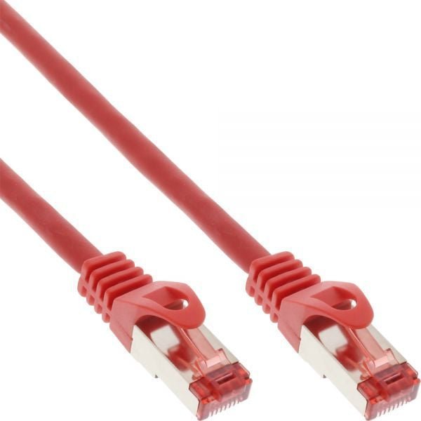 Intos Patchcord S/FTP, PiMF, Cat.6, 250MHz, halogen free, czerwony 1.5m 76912R