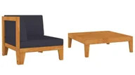 Meble ogrodowe - Sofa i stolik ogrodowy z drewna akacjowego S8-Z24 - miniaturka - grafika 1