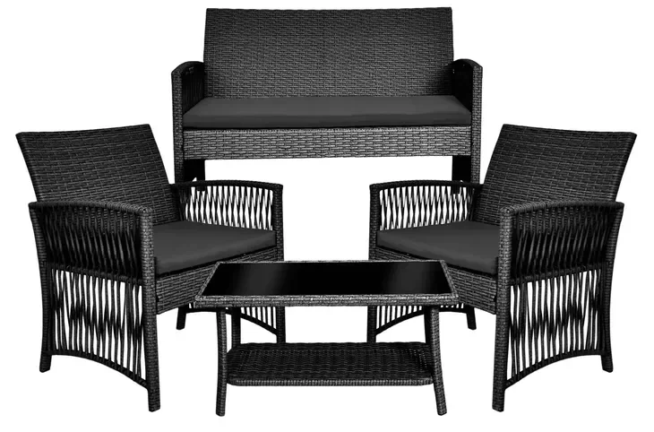 2 X Zestaw Mebli Ogrodowych Komplet Sofa Stolik Fotele Technorattan Meble O