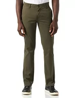 Spodenki męskie - BOSS Męskie spodnie Schino-Slim Slim Fit z nadrukiem ze stretchu bawełnianego diagonalu, ZIELONY, 29W / 30L - miniaturka - grafika 1