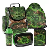 Plecaki szkolne i tornistry - Tornister Szkolny Paso Pixel Game plecak Minecraft piksele- Zestaw 5 el.!! - miniaturka - grafika 1