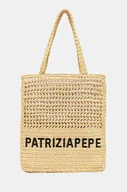 Torebki damskie - Patrizia Pepe torebka kolor beżowy 2B0124 V039 - miniaturka - grafika 1