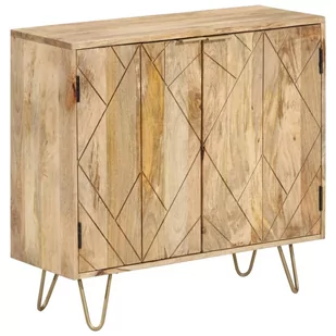 vidaXL Szafka z litego drewna mango, 80 x 30 x 75 cm - Komody - miniaturka - grafika 1