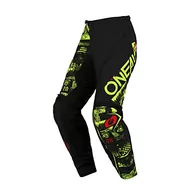 Odzież motocyklowa - O'NEAL Spodnie motocrossowe | MTB Enduro MX | wygodne luźne dopasowanie zapewniające maksymalną swobodę ruchów, nogawki bez ściągaczy | Element Pants Attack | dla dorosłych, żółty neonowy/czarny, 56 - miniaturka - grafika 1
