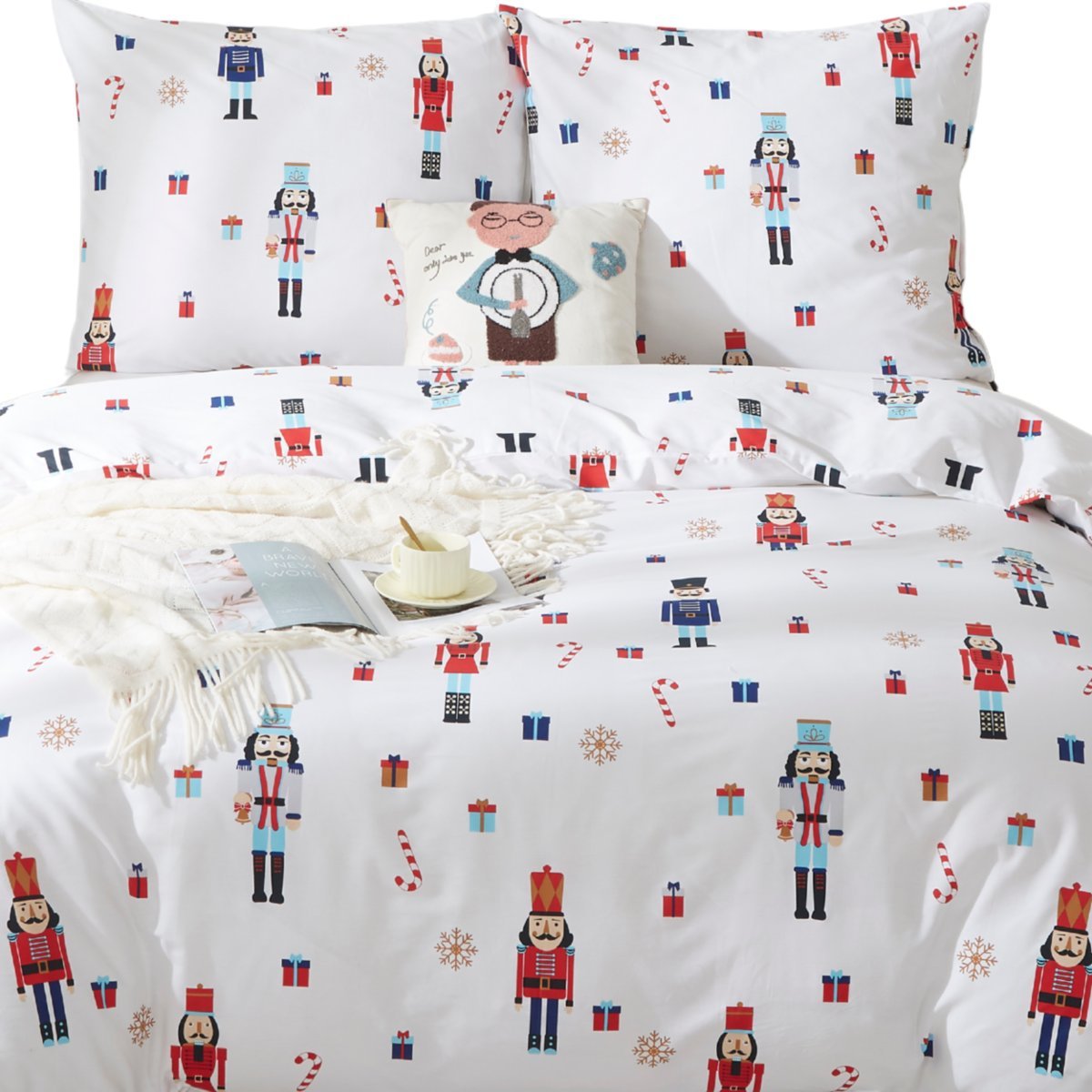 DZIECIĘCA POŚCIEL ŚWIĄTECZNA CIEPŁA ZIMOWA 140x200 Z POSZEWKĄ 100% BAWEŁNA