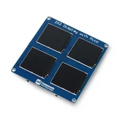 Podzespoły elektroniczne - Moduł 4 kwadratowych wyświetlaczy IPS TFT 1,54'' 240x240px - Raspberry Pi Pico W, RTC, BME280 - SB Components SKU30293 - miniaturka - grafika 1