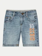 Spodenki damskie - Guess Szorty jeansowe N5GD01 D41E0 Niebieski Regular Fit - miniaturka - grafika 1