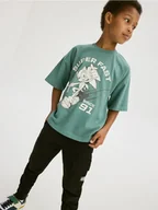 Koszulki dla chłopców - Reserved - T-shirt oversize Sonic - zielony - miniaturka - grafika 1