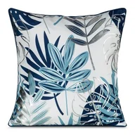 Poszewki na poduszki - Poszewka dekoracyjna MALTA granatowo-srebrny 45 x 45 cm - miniaturka - grafika 1