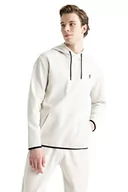 Bluzy męskie - DeFacto Bluza męska, beżowy, XXL - miniaturka - grafika 1