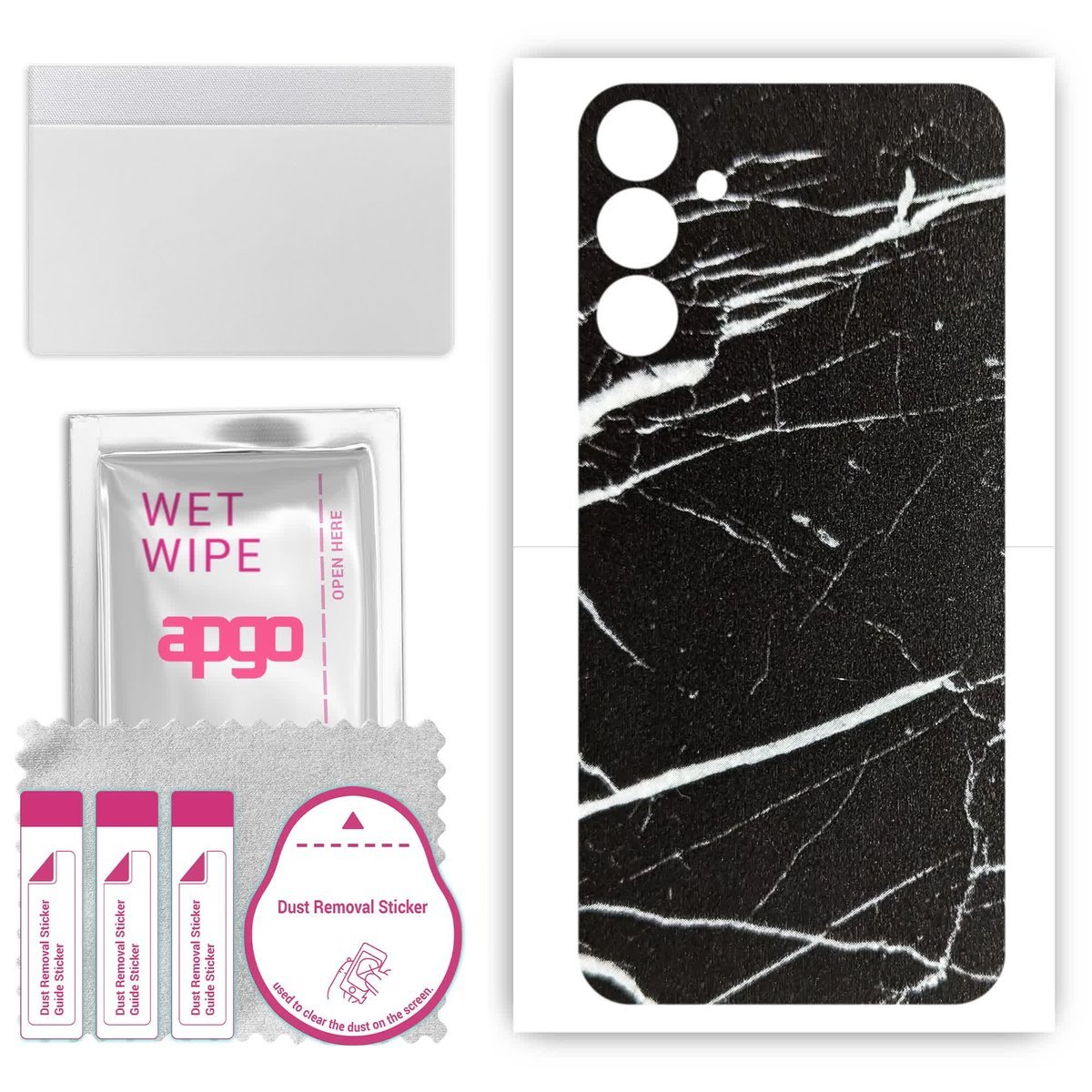 Folia naklejka skórka strukturalna na TYŁ do Samsung Galaxy A15 5G - Marmur Ciemny - apgo SKINS