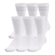 Skarpetki damskie - Skarpetki Under Armour Essential 6pk Crew White / White / Halo Gray M - miniaturka - grafika 1