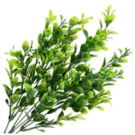 Sztuczne kwiaty - Kwiaty Sztuczne Gałązka Bukiet Liści Bukszpan Dekoracyjny Do Stroika Ozdoba - miniaturka - grafika 1