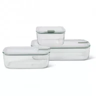 Pojemniki kuchenne - Mepal Zestaw pojemników szklanych na żywność EasyClip Nordic Sage 106186094700 2 x 1 l + 2.25 l - miniaturka - grafika 1