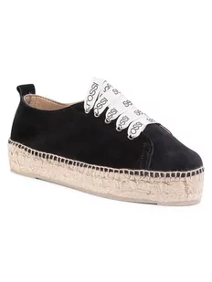 Manebi Espadryle A89600-MFN975-1000 Czarny - Espadryle damskie - miniaturka - grafika 1