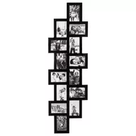 Ramki na zdjęcia - NA Ramka zdjęcia 14 zdjęć multiramka 10x15 czarna PF0007 - miniaturka - grafika 1