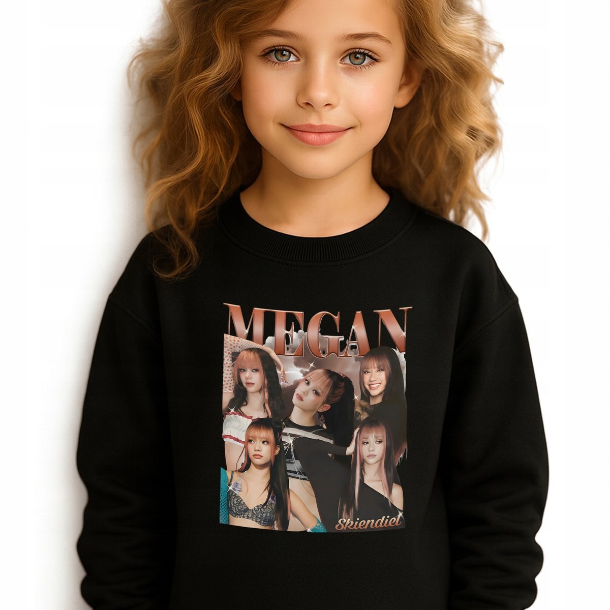 Bluza Dziecięca Czarna KATSEYE MEGAN Muzyka K-pop Na Prezent Rozm 164 cm Wz