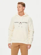 Bluzy męskie - Tommy Hilfiger Bluza Logo MW0MW11599 Beżowy Regular Fit - miniaturka - grafika 1