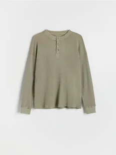 Reserved - Bawełniany longsleeve - oliwkowy - Bluzki dla chłopców - miniaturka - grafika 1