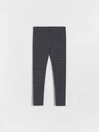 Spodnie i spodenki dla dziewczynek - Reserved - Legginsy w kratę - ciemnoszary - miniaturka - grafika 1