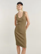 Sukienki - G-Star Sukienka w kolorze khaki - miniaturka - grafika 1
