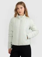 Kurtki damskie - 4F Kurtka puchowa z wypełnieniem syntetycznym damska - miętowa L - miniaturka - grafika 1