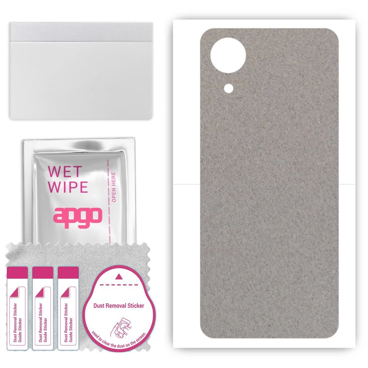 Folia naklejka skórka strukturalna na TYŁ Zamsz do Oppo A17k - Zamsz Szary - apgo SKINS